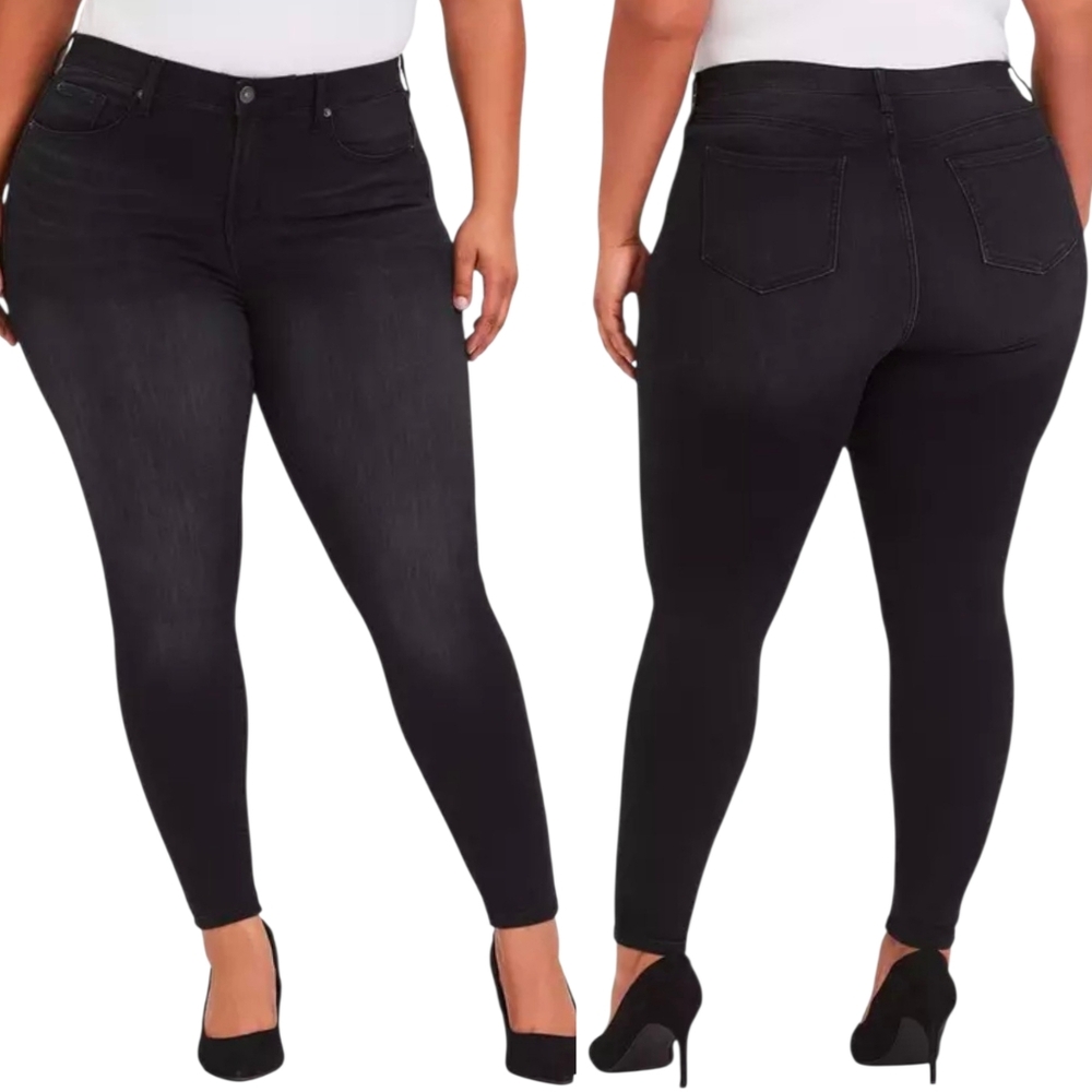 Torrid Sky High Skinny Jean Ankle Premium Stretch High Rise Washed Black 18
